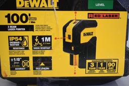 Dewalt 100 ft. Red Self-Leveling 3-Spot Laser Level