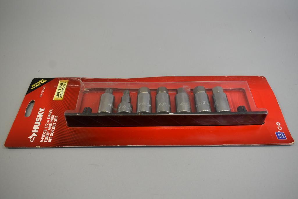 Husky 1/2in Drive Torx And Hex Bit Socket Set