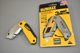 2 Dewalt Folding Retractable Knives