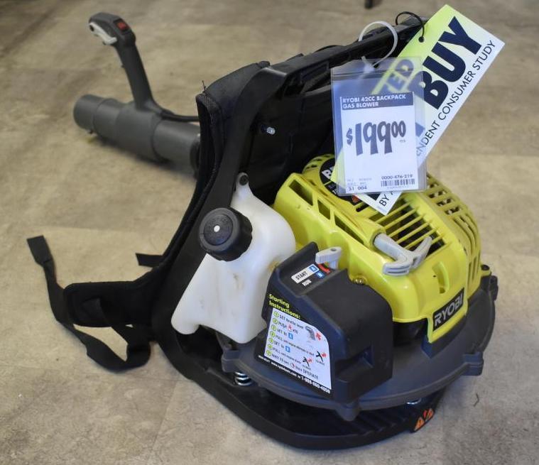 Ryobi 185 MPH 510 CFM Backpack Gas Blower