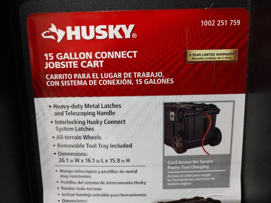 Husky 15 Gallon Jobsite Cart / Tool Box