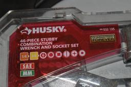 Husky Stubby Combination Wrench And Socket Set