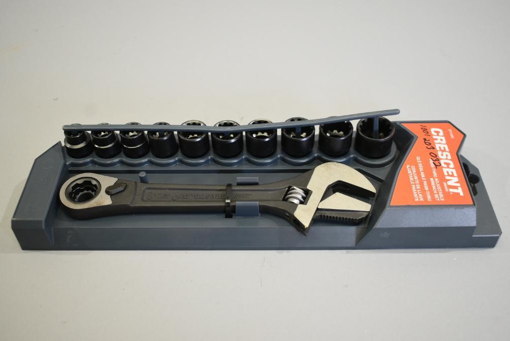 Crescent Pass Through Adjustable Wrench Set