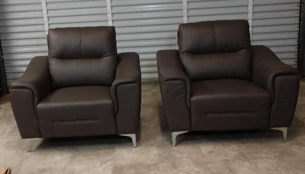 2 NEW Orren Ellis Malissa Leather Armchairs