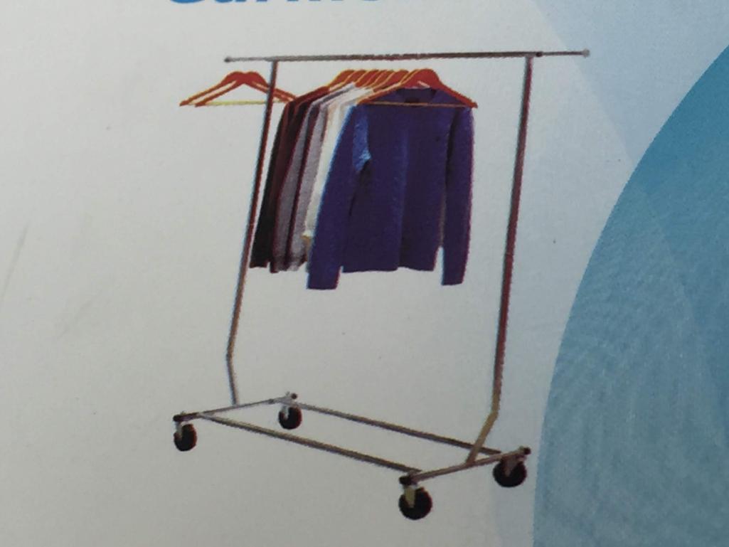 Simple Houseware Commercial Single Rod Garment Rack