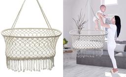 Sorbus Baby Crib Cradle, Hanging Bassinet and Portable Swing for Baby Nursery