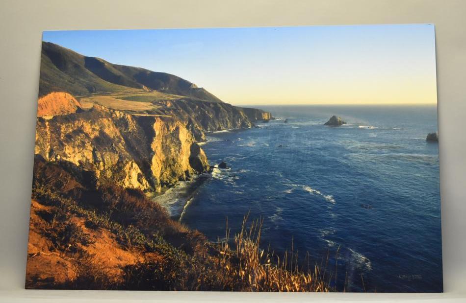 NEW Kathy Yates 'Golden Glow On Big Sur Aluminum Print