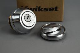 NEW Kwikset Satin Chrome Single Cylinder Deadbolt