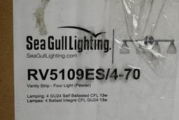 NEW Sea Gull Lighting Four Light Bathroom Vanity Fixture