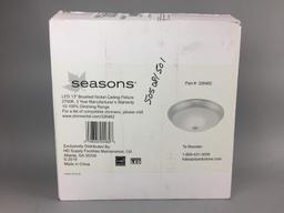 Seasons LED 13in Brushed Nickel Ceiling Fixture