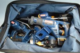 6pc Ryobi Cordless Tool Kit With Carrying Case