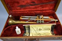 Vintage Trumpet With Carrying Case