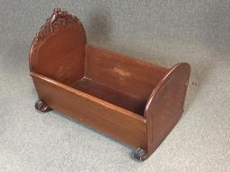 Vintage Hand Carved Craddle