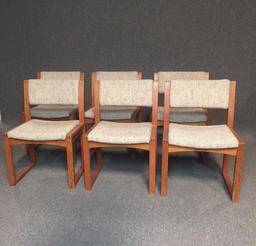6 Danish MId Century Modern Teak Dining Chairs