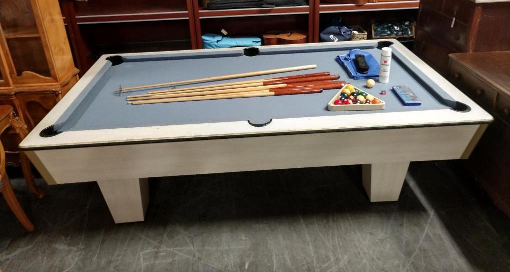 Custom Made Pool Table With Pool Cues And Balls