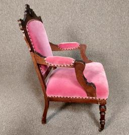 Antique Eastlake Upholstered Arm Chair
