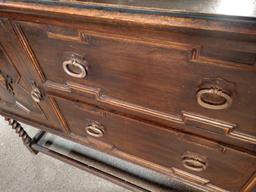 Antique Sideboard Buffet With Hutch