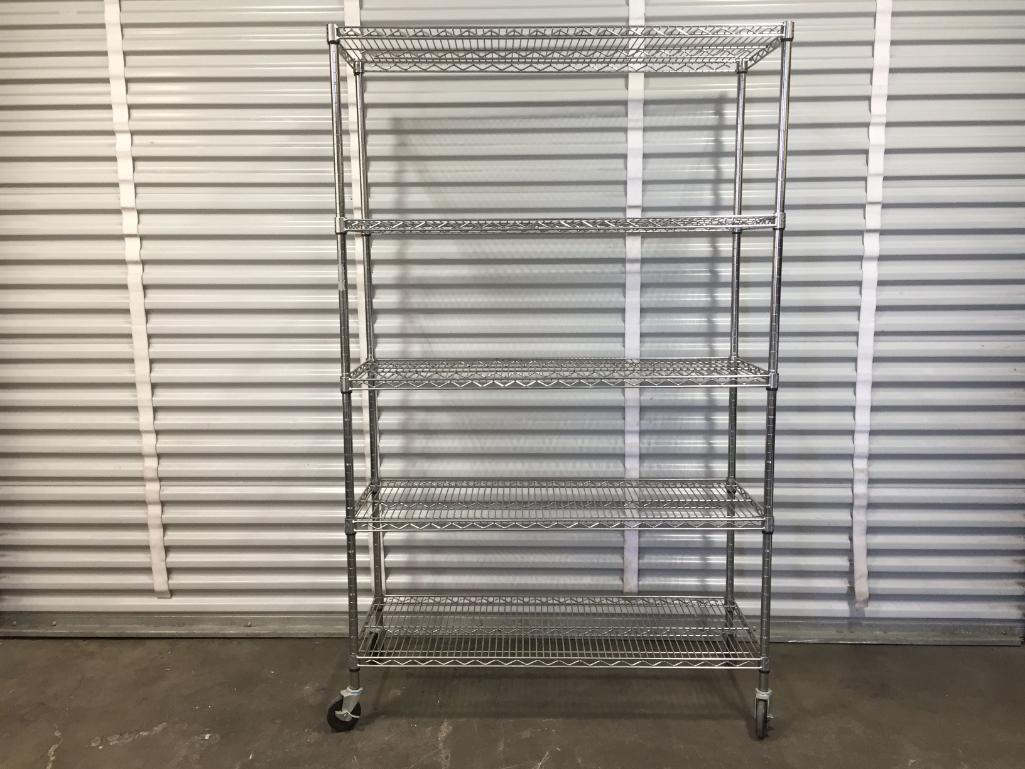 Rolling Metro Rack Wire Shelving