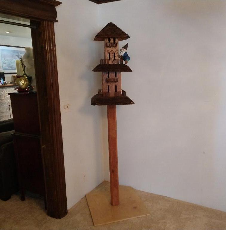 Large Hand Crafted Butterfly House With Stand