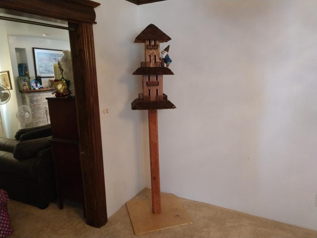 Large Hand Crafted Butterfly House With Stand