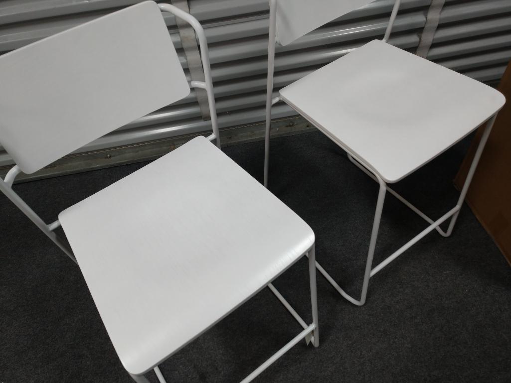 2 NEW Project 62 White Bar Stools