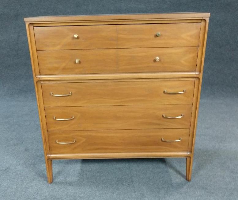 Mid Century 5 Drawer High Boy Chest