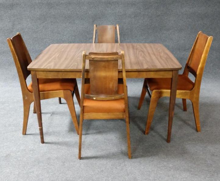 Mid Century Dining Table With 4 Chairs