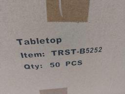 150 NEW Trifecta Linens Black 52in X 52in Tablecloths