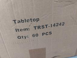 60 NEW Trifecta Linens Ivory 42in X 42in Tablecloths