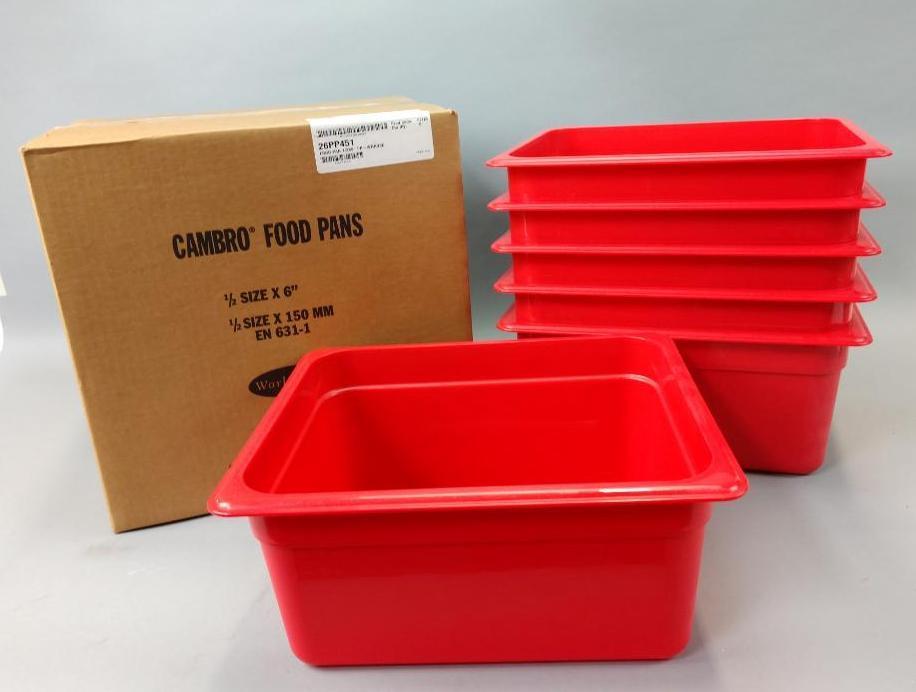 4 NEW Cases Of Cambro Food Pans