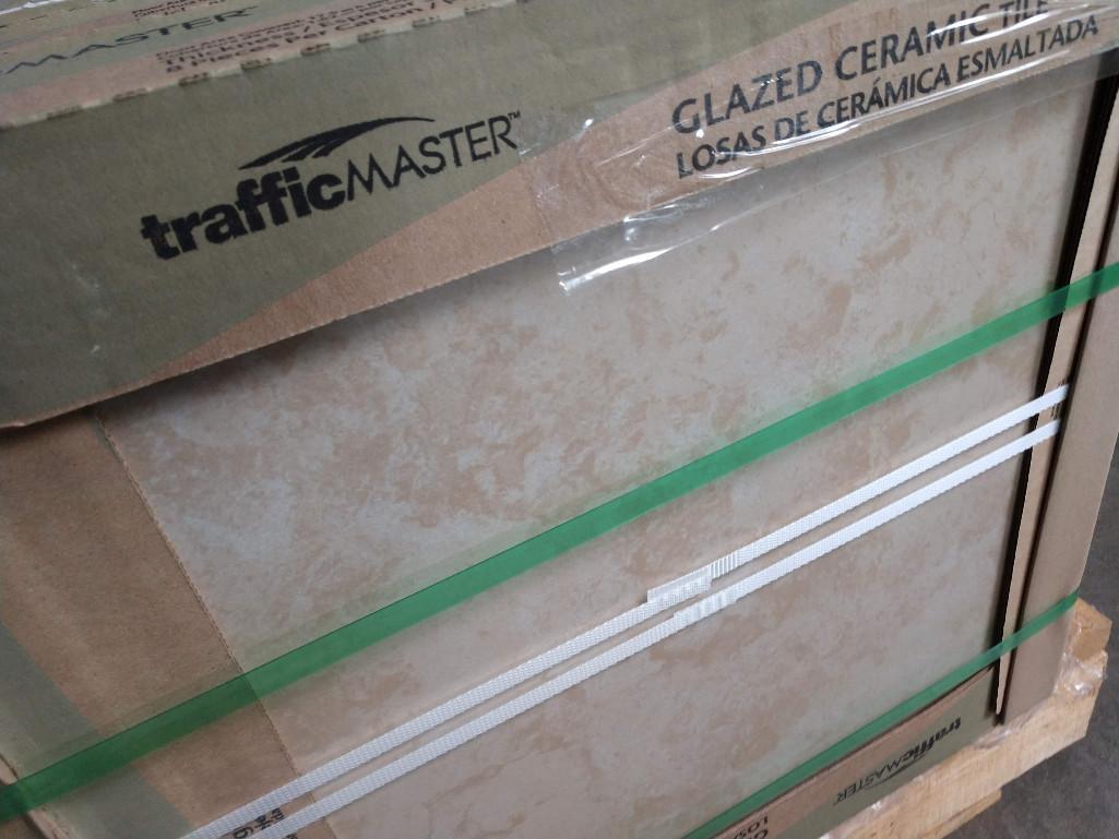 20 NEW Cases Of TrafficMASTER Sand Beige 18 in x 18 in Ceramic Floor and Wall Tiles