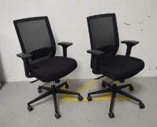2 Mesh Back Adjustable Office Chairs