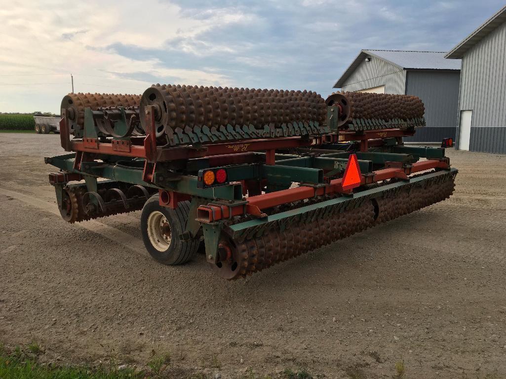 Brillion 360 30ft flat fold cultimulcher; scrapers; solid roll; light kit; s/n NA.