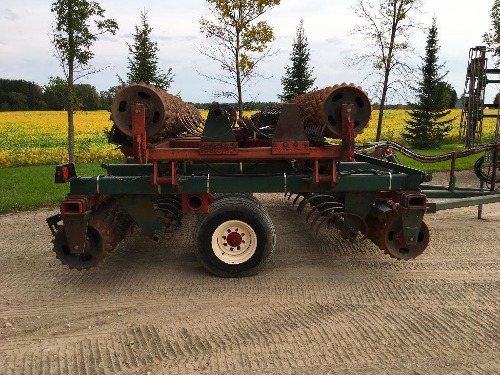 Brillion 360 30ft flat fold cultimulcher; scrapers; solid roll; light kit; s/n NA.