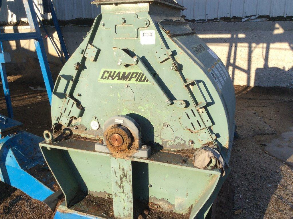 Champion 30" x 28" hammer mill w/ 250 hp electric motor w/ industrial magne