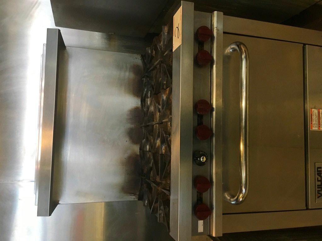 Vulcan 6-burner natural gas range & oven.