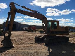 1984 Caterpillar 225 hydraulic excavator; cab w/ heat; Cat 3208 engine; 44in bucket; aux hyds; 7,785