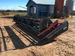 2002 Case IH 1052 21ft rigid draper grain head; hyd fore & aft; retractable finger feed drum; s/n