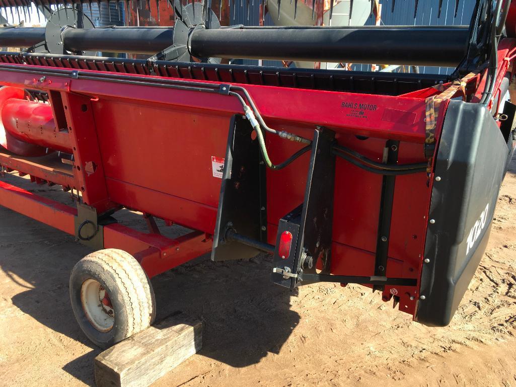 1994 Case IH 1020 20ft flex head; hyd fore & aft; s/n JJC0062173. (Head wagon sells seperately)