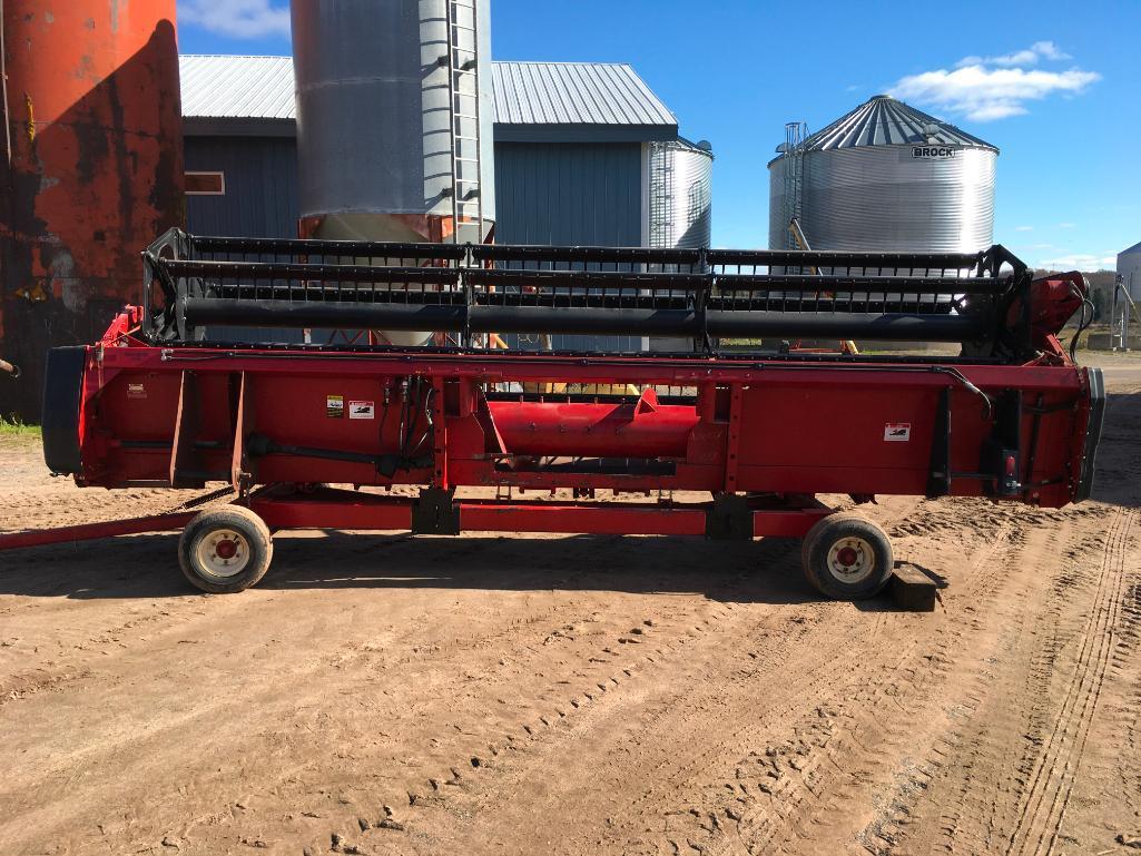 1994 Case IH 1020 20ft flex head; hyd fore & aft; s/n JJC0062173. (Head wagon sells seperately)