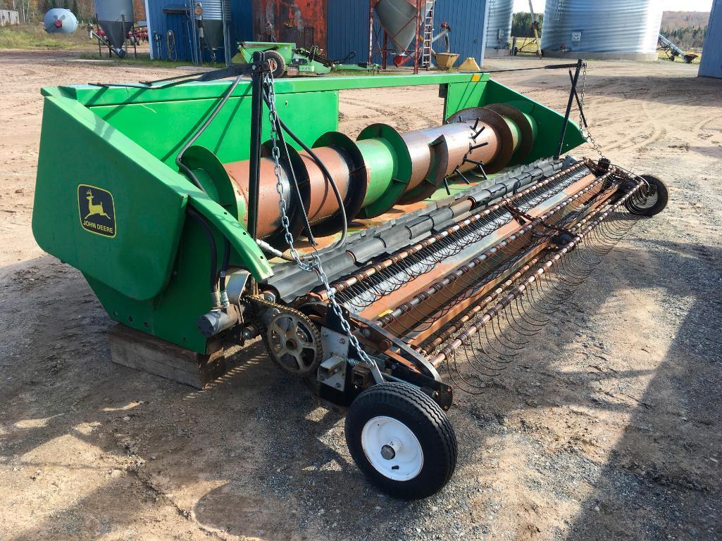 John Deere 14ft offset grain head w/ Sund pickups (Fits John Deere 7721 pull type combine); s/n