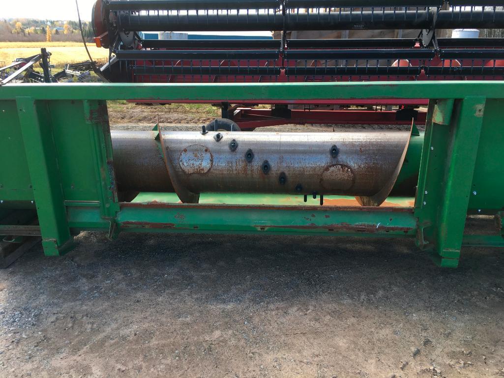 John Deere 14ft offset grain head w/ Sund pickups (Fits John Deere 7721 pull type combine); s/n