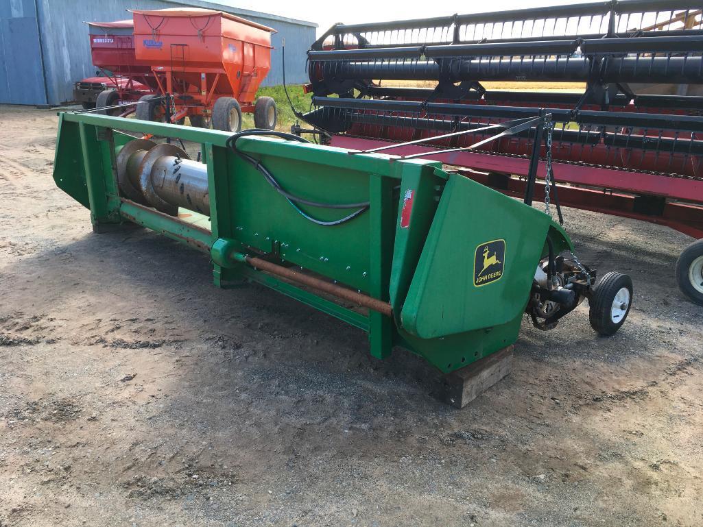 John Deere 14ft offset grain head w/ Sund pickups (Fits John Deere 7721 pull type combine); s/n