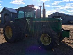 1984 John Deere 4650 tractor; CHA; MFD; powershift trans; 3-hyds; 20.8 x 38 axle duals; 18.4 x 26