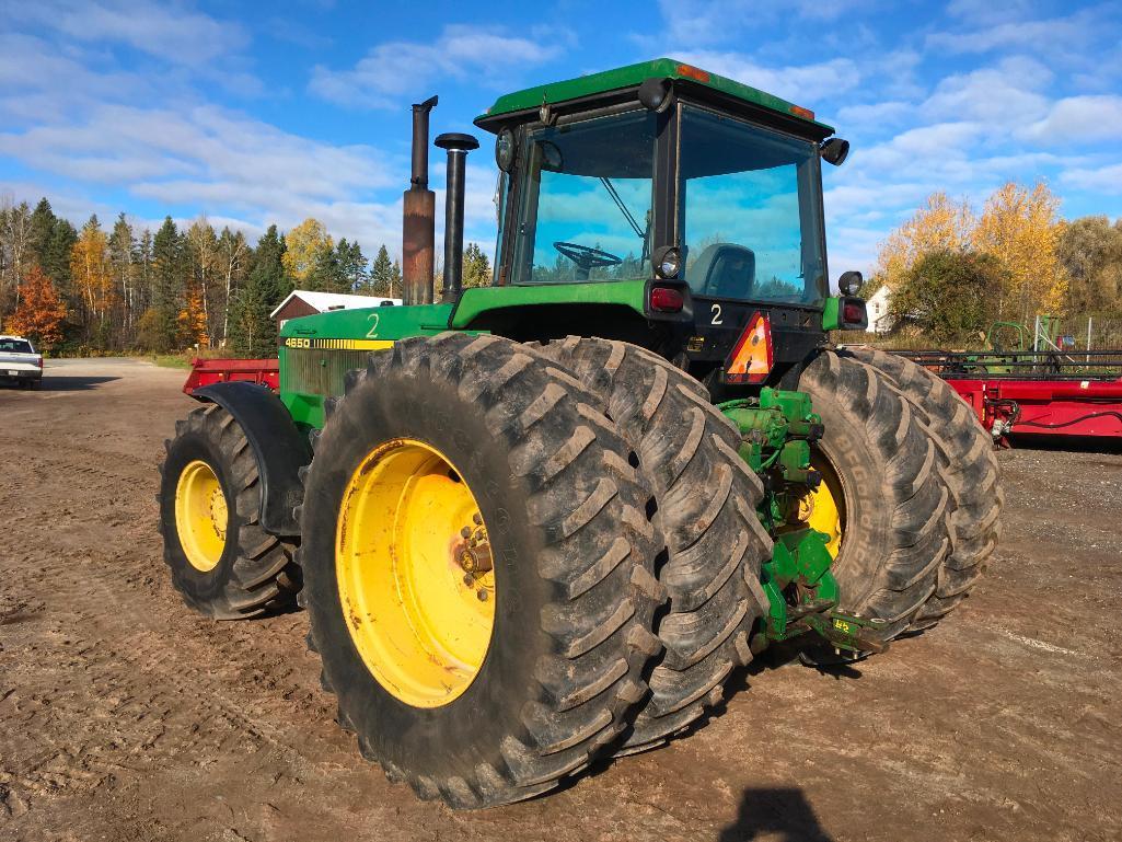 1984 John Deere 4650 tractor; CHA; MFD; powershift trans; 3-hyds; 20.8 x 38 axle duals; 18.4 x 26