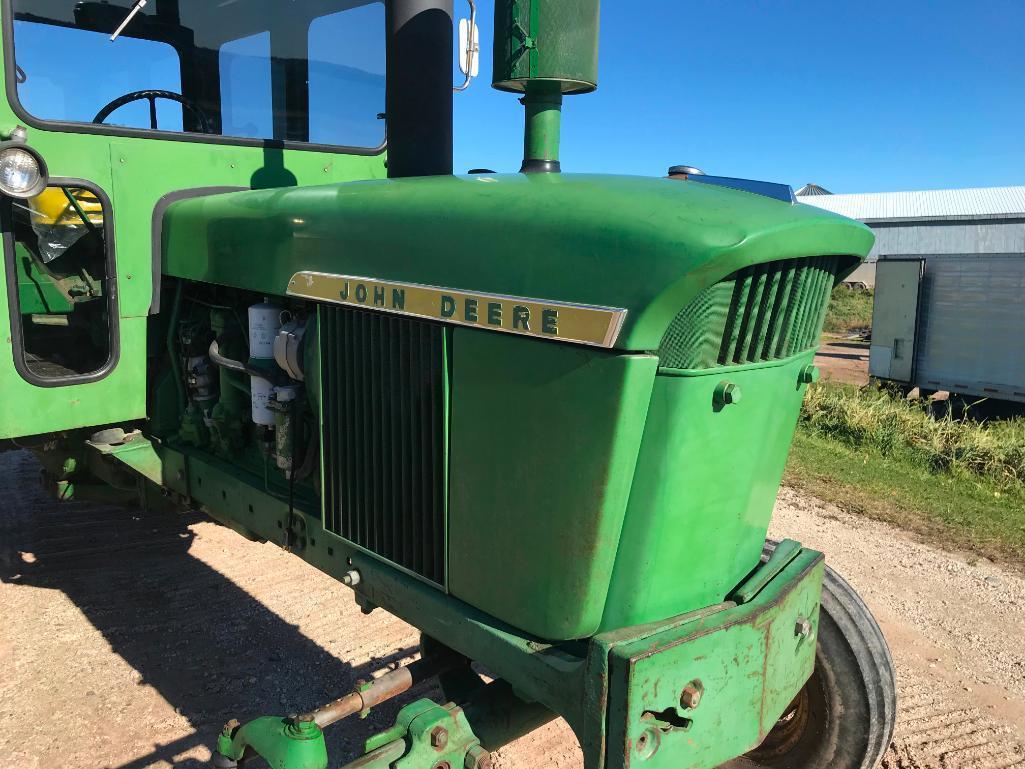 1968 John Deere 4020 tractor; John Deere factory cab; diesel; syncro trans; 18.4 x 34 rear tires;