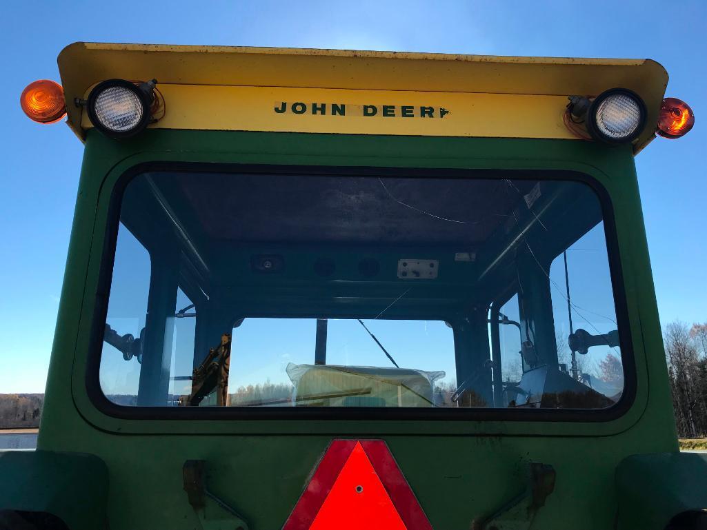 1968 John Deere 4020 tractor; John Deere factory cab; diesel; syncro trans; 18.4 x 34 rear tires;