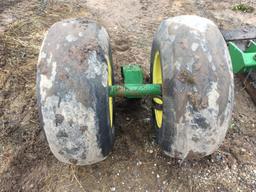 Mauer Terra Tach Conversion 3pt dolly wheel hitch; converts floppy hitch to 3pt; fits John Deere 750