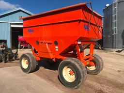 Killbros 385 gravity box on H&S 412 12-ton wagon; side extensions; tarp; light kit; s/n D21100157.