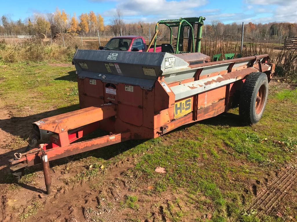 1994 H&S 270 single axle manure spreader w/ Teflon floor; s/n 494009.